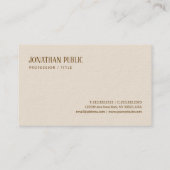 Custom Elegant Brown & Beige Template Luxury Thick Visitekaartje (Achterkant)