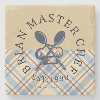 Custom elegant classic farmhouse artwork kraft  stenen onderzetter