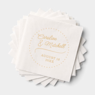 Custom Elegant Classy paar namen Folie Servetten