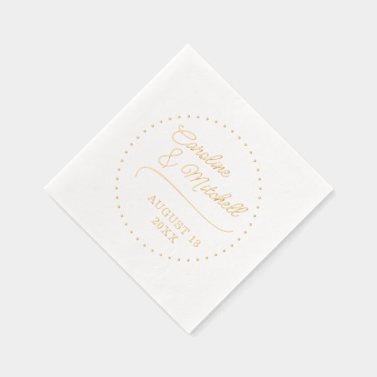 Custom Elegant Classy paar namen Folie Servetten (Rechts)