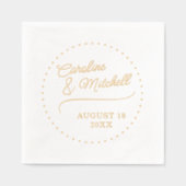 Custom Elegant Classy paar namen Folie Servetten (Voorkant)