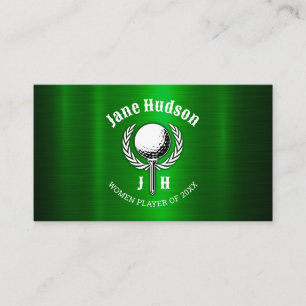 Custom Elegant Dames Golf Monogram Ontwerp Visitekaartje