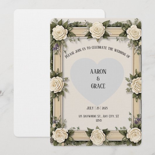 Custom Elegant Envelope in Rose Petals Kaart (Voorkant / Achterkant)