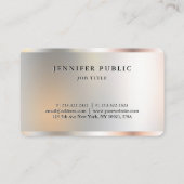 Custom Elegant Faux Silver Sjabloon Oceanië Visitekaartje (Achterkant)