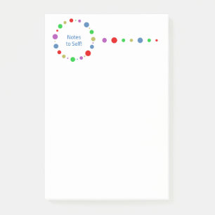 Custom Elegant Fun Kleurrijke Cirkels Notities aan Post-it® Notes