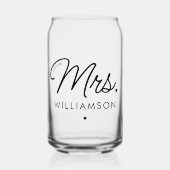 Custom Elegant Future Mrs Modern Verloving Blikvorm Glas (Voorkant)