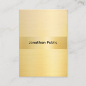 Custom Elegant Gold Look Template Professional Visitekaartje (Voorkant)