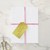 Custom Elegant Gold met onze allerbeste wensen Cadeaulabel (Met Touw)
