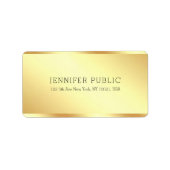 Custom Elegant Gold Professional Simple Template Etiket (Voorkant)