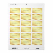 Custom Elegant Gold Professional Simple Template Etiket (Full Sheet)