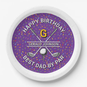 Custom Elegant Golf Party Design Papieren Bordje