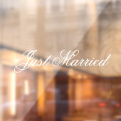 Custom Elegant Just Married Car Wedding Banner  Raamsticker (Vel 2)