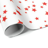 Custom Elegant Klassiek Rood Wit Kerstcadeau Cadeaupapier (Rol Hoek)