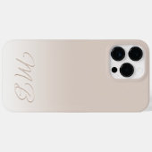 Custom Elegant Licht Neutraal Beige Crème Monogram Case-Mate iPhone Case (Achterkant (horizontaal))