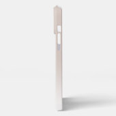 Custom Elegant Licht Neutraal Beige Crème Monogram iPhone Hoesje (Linkerkant)