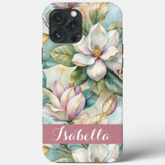 Custom Elegant Magnolias iPhone 13 Pro Max Hoesje