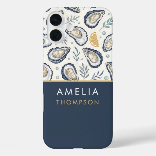 Custom Elegant Marine Oysters Case-Mate iPhone Case (Achterkant)