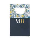 Custom Elegant Mediterranean Lemon Botanical Navy (Dos)