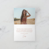 Custom Elegant Modern Afstuderen Dank u kaarten (Binnen)