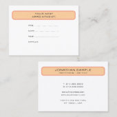 Custom Elegant Modern Simple Appointment Reminder Afsprakenkaartje (Voorkant / Achterkant)