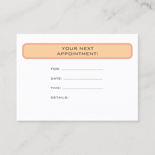 Custom Elegant Modern Simple Appointment Reminder Afsprakenkaartje (Voorkant)