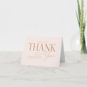 Custom Elegant Moderne Graduation Merci Cartes