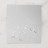 Custom Elegant Monogram Blush Roze Grijs Bruiloft (Buitenkant ongevouwen)