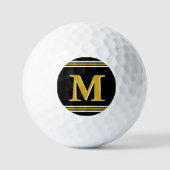 Custom Elegant Monogram Golfer Personalized Golfballen (Voorkant)