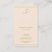 Custom Elegant Monogram Template Luxurious Thick Visitekaartje (Achterkant)