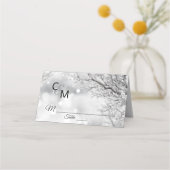 Custom Elegant Monogram Winter Sneeuw Bruiloft (Voorkant)