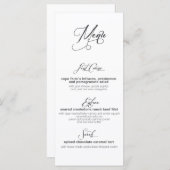 Custom Elegant MYO Menu 3 Cours Modèle moderne (Devant / Derrière)