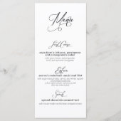 Custom Elegant MYO Menu 3 Cours Modèle moderne (Devant)