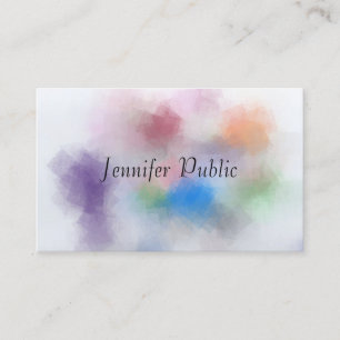 Custom Elegant Pastel Kleuren Moderne Sjabloon Visitekaartje