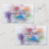 Custom Elegant Pastel Kleuren Moderne Sjabloon Visitekaartje (Voorkant / Achterkant)