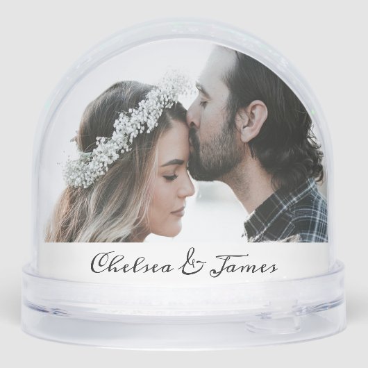 Custom Elegant Photo Calligraphy Script Name Date  (Arrière)