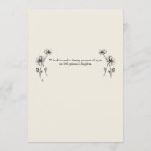 Custom Elegant Princess Cake 3rd Birthday Invite Kaart (Achterkant)