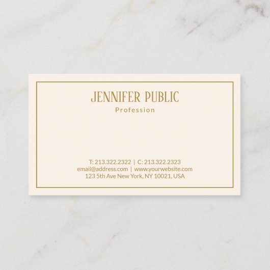 Custom Elegant Ruby Rood & Goud Luxe Visitekaartje (Achterkant)