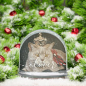 Custom Elegant Script Modern 2 Photo Pet Cat (Noël)