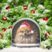 Custom Elegant Script Modern 2 Photo Pet Dog (Noël)