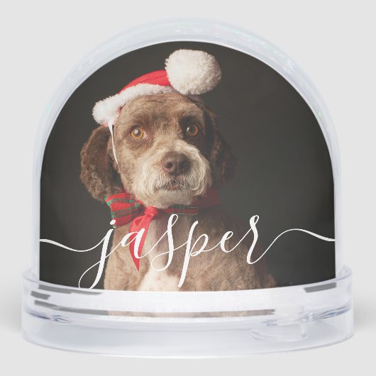 Custom Elegant Script Modern 2 Photo Pet Dog (Arrière)
