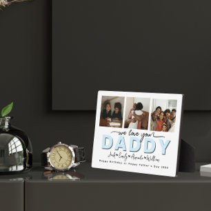 Custom Elegant We houden van je Daddy Fotocollage Fotoplaat