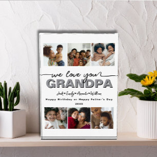 Custom Elegant We houden van je GRANDPA Fotocollag Fotoblokken