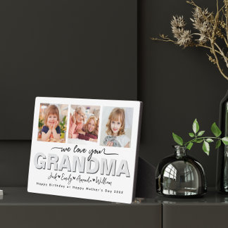 Custom Elegant We houden van je Oma Fotocollage Fotoplaat