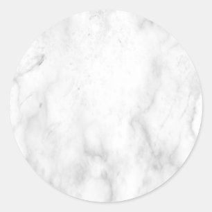 Custom Elegant Wit Marmer Blank Sjabloon Trendy Ronde Sticker