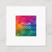 Custom Elegant Zwart en Goud Sjabloon Modern Vierkante Visitekaartje (Achterkant)