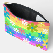 Custom Elegante regenboog bloemkleur turquoise bla Etui (Open)