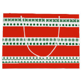 Custom Elf Uw Familie van Zes Inclusief Hond Grapp Groot Cadeauzakje (Achterkant)