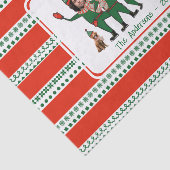 Custom Elf Uw Familie van Zes Inclusief Hond Grapp Tissuepapier (Detail)