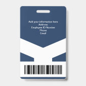 Custom Employee Badge with Photo, Logo & Barcode (Arrière)