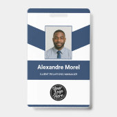 Custom Employee Badge with Photo, Logo & Barcode (Avant)